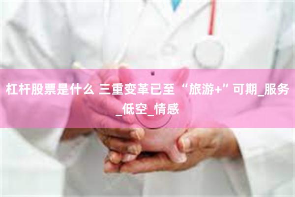 杠杆股票是什么 三重变革已至 “旅游+”可期_服务_低空_情感